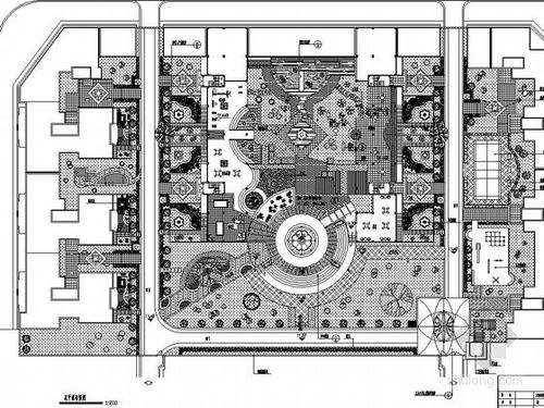 [施工图]小区中心广场园林景观工程施工图